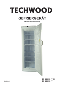 Bedienungsanleitung Techwood GS 9391 A+T Gefrierschrank