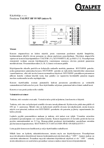Käyttöohje Talpet HF 55 MP Pesukone