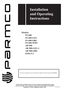 Manual Parmco AR 900 Range