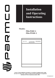 Manual Parmco PD6-PWDF-2 Dishwasher