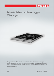Manuale Miele CS 1011 G Piano cottura