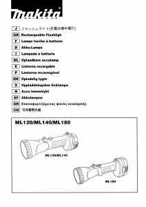 Manual de uso Makita ML140 Linterna