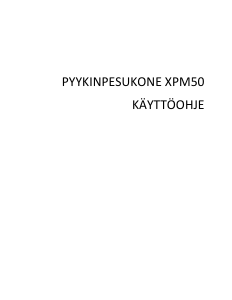Käyttöohje Lotus XPM50 Pesukone
