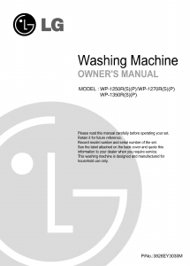 Manual LG WP-1250R Washing Machine