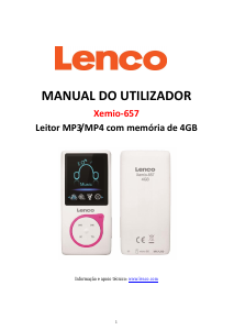 Manual Lenco XEMIO-657 Leitor Mp3