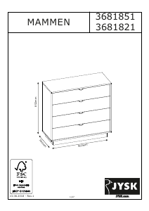 Manual JYSK Mammen (90x86x38) Dresser