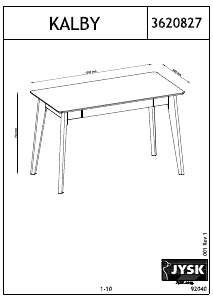 Посібник JYSK Kalby (120x75x60) Письмовий стіл