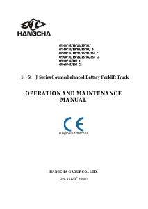 Handleiding Hangcha CDP10 Vorkheftruck