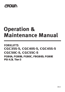 Manual Crown CGC45S-5 Forklift Truck