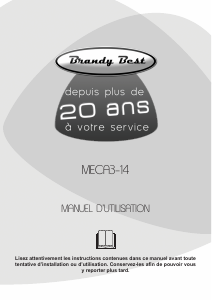 Mode d’emploi Brandy Best MECA3-14 Sèche-linge