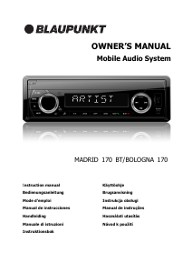 Manual de uso Blaupunkt Madrid 170 Radio para coche