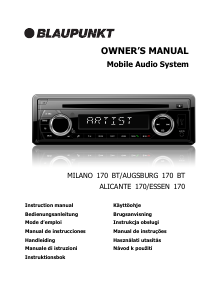 Mode d’emploi Blaupunkt Milano 170 BT Autoradio