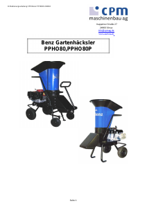 Bedienungsanleitung Benz PPHO80P Gartenhäcksler