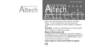 Mode d’emploi Altech ALTHC014 Thermostat