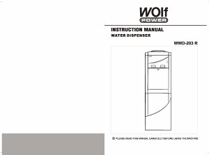 Bruksanvisning Wolf Power WWD-203 R Vattendispenser