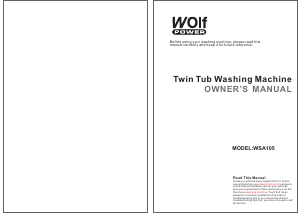 Manual Wolf Power WSA105 Washing Machine