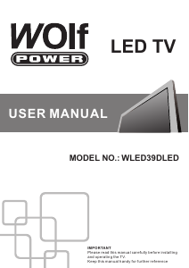 Bruksanvisning Wolf Power WLED39DLED LED TV