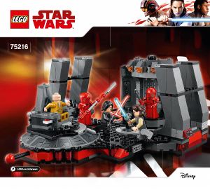 Käyttöohje Lego set 75216 Star Wars Snoken valtaistuinsali