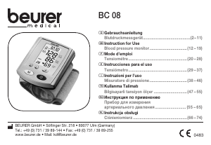 Instrukcja Beurer BC 08 Ciśnieniomierz