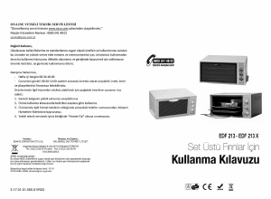 Kullanım kılavuzu Esco EDF 213 Mikrodalga