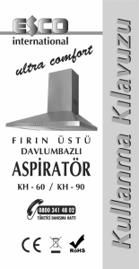 Kullanım kılavuzu Esco KH-60 Davlumbaz