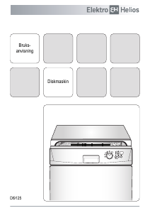 Bruksanvisning ElektroHelios DI9125X Diskmaskin