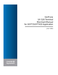 Bruksanvisning VeriFone VX 520 Betalterminal