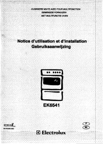 Handleiding Electrolux EK6541 Fornuis