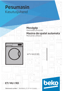 Manual BEKO WTV 6633 B0 Mașină de spălat