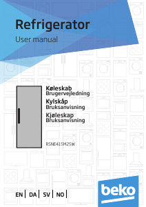 Bruksanvisning BEKO RSNE 415 M25 W Kylskåp