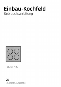 Bedienungsanleitung BEKO HII 64301 FHTX Kochfeld