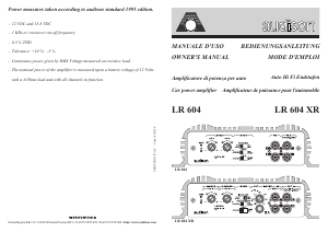Mode d’emploi Audison LR 604 XR Amplificateur de voiture