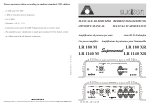 Mode d’emploi Audison LR 1140 M Amplificateur de voiture