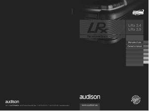 Manuale Audison LRx 2.4 Amplificatore auto