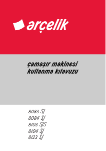 Kullanım kılavuzu Arçelik 8123 SJ Çamaşır makinesi