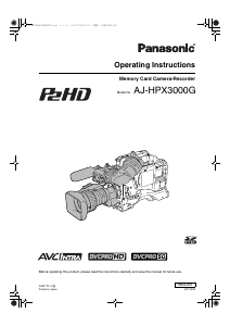 Manual Panasonic AJ-HPX3000G Camcorder
