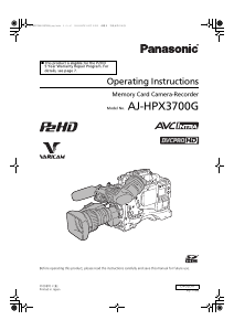 Bruksanvisning Panasonic AJ-HPX3700G Videokamera
