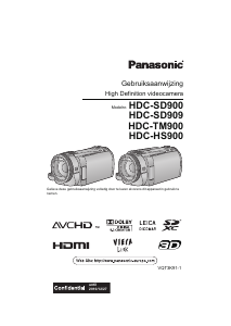 Handleiding Panasonic HDC-SD900 Camcorder