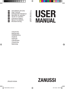 Manual Zanussi ZRA25100WA Refrigerator