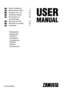 Priročnik Zanussi ZUA14020SA Hladilnik