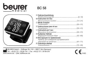Bedienungsanleitung Beurer BC 58 Blutdruckmessgerät