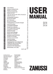 Manual Zanussi ZHC74X Cooker Hood