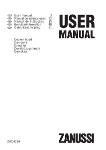 Manual Zanussi ZHC4284X Exaustor