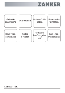 Manual Zanker KBB29011SK Fridge-Freezer