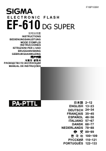 Manual de uso Sigma EF-610 DG ST Super (for Pentax) Flash