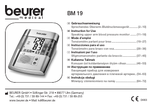 Instrukcja Beurer BM 19 Ciśnieniomierz