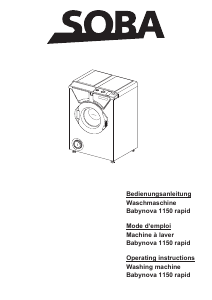 Handleiding SOBA Babynova 1150 Rapid Wasmachine