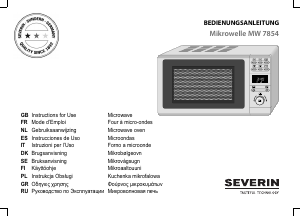 Manual de uso Severin MW 7854 Microondas