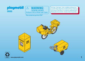 Mode d’emploi Playmobil set 9806 City Life Factrice avec vélo