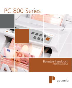 Bedienungsanleitung Pecunia PC 800 Banknotenzähler